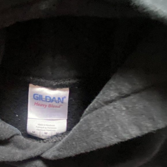 Gildan Youth Girls "Hornets" Hooded Sweatshirt/Hoodie-Red/Black-Medium-Fair - Picture 3 of 4